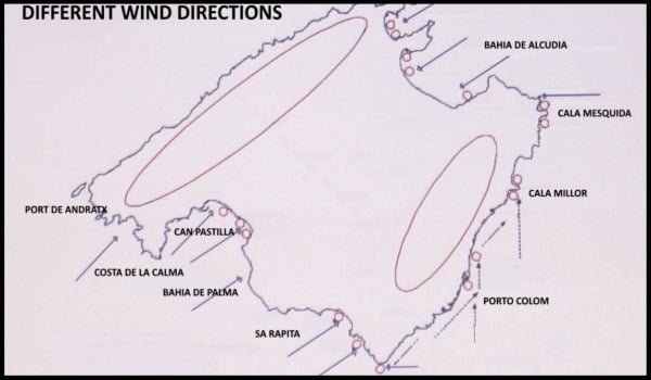 Sommer thermische Winde mallorca Kiteschule