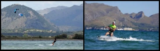1 navegar con viento ligero kitesurf mallorca