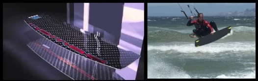 1D Konstruktion eines Kiteboards verschiedene Komponenten und Preis