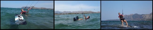 2 Kitekurs in Juni Pollensa Bucht kiteschule Svenja kite anfänger Mallorca
