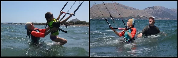 2 Lilli und Herald Kiteunterricht auf Mallorca im April