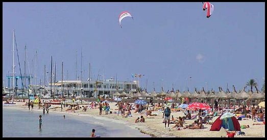 4 kitesurfing en Can-Pastilla no es una buena idea