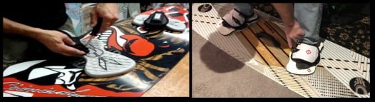 8 Trennung und Fußschlaufen korrigieren Winkelpositionierung Kitesurfen Mallorca- Kiteschool Alcudia