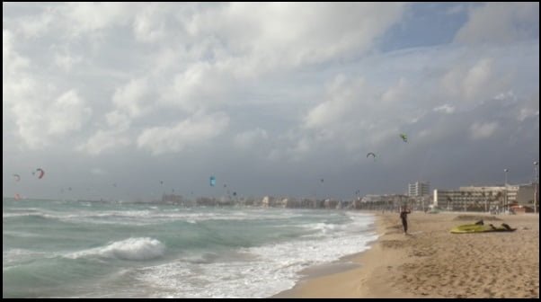 Can Pastilla Playa de palma kitesurfing in winter