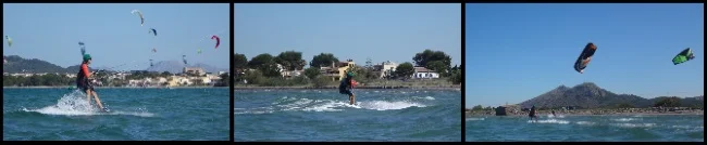 Marta aprende kitesurf en el curso de kite de Alcudia en junio
