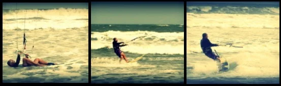 climb to a kite-surf board mallorca kiteschool learn kite surfing in Mallorca