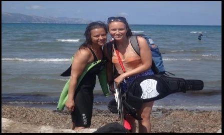 Mädchen Kiteschule Mallorca Sofie Kite-Unterricht im Juli