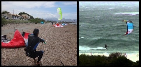 viento fuerte no sirve para aprender kitesurf