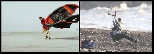 Dangerous wind do not kitesurf