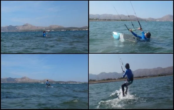 1-Junger Michi Kitekurs auf Mallorca Kiteschule Juni