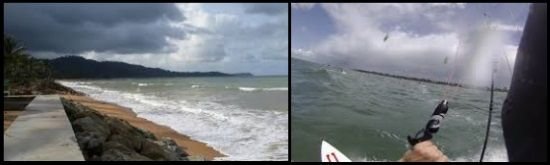 1 schlechtes Wetter sollte vermieden werden, um Kitesurfen zu lernen