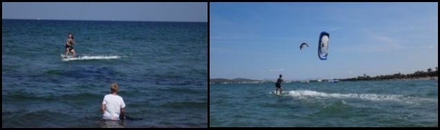 4 Vicente and Tomeu kitesurfing lessons in August by Pollensa Bay Mallorca