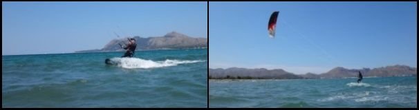 5 navegando con rapidez y ciñendo Mallorca kiteschool la escuela de kite en Pollensa