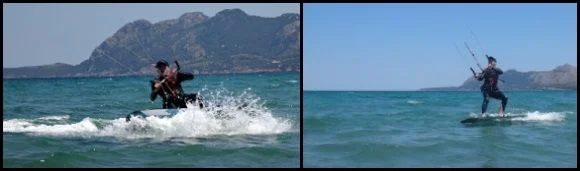 8 finalmente estás navegando en ambas direcciones curso de kite en Mallorca en Julio