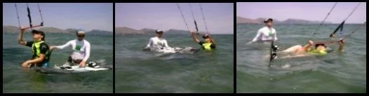 Die drei Tage, die der Kurs von Marina dauerte Mallorca kiteschool
