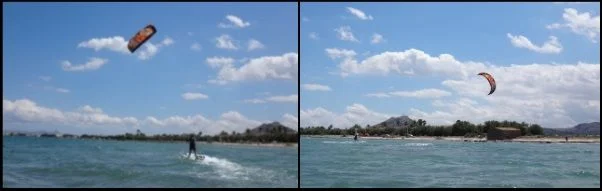 Flysurfer kiteschool Mallorca in June Danish kite course Lea is on the board