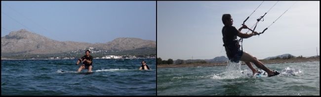 Kitespot in der Bucht von Pollensa Mallorca kitekurs in April mit Joseph
