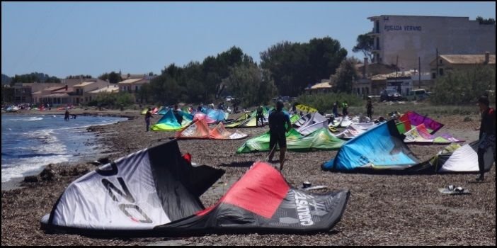 Mallorca kiteschule der Bucht von Pollensa und seine kite park platz