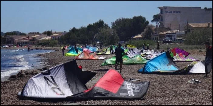 Mallorca kiteschule der Bucht von Pollensa und seine kite park platz