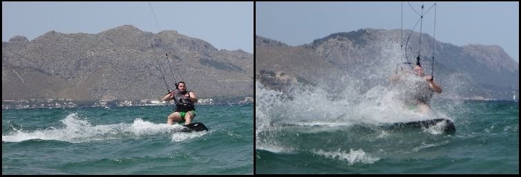 Nach Hunderten von Metern hält Ozzy sein Kitetraining auf