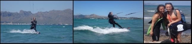 Sofie 3 hours kite course learn in Mallorca with mallorca kiteschool