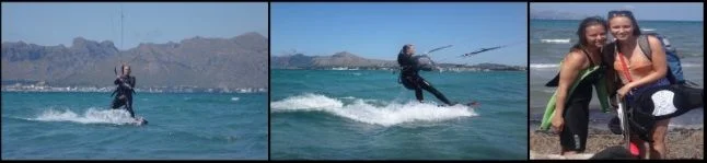 Sofie 3 hours kite course learn in Mallorca with mallorca kiteschool