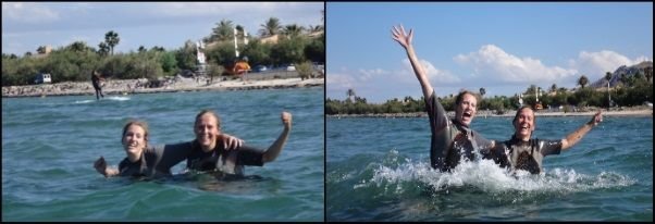 great fun and best kite course Mallorca in June with Lea and Anna