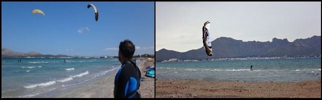 winds in Mallorca from NE mallorca kiteshool training during July