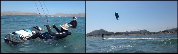 2 Ronald begin mit Ihre wasserstart wind auf mallorca