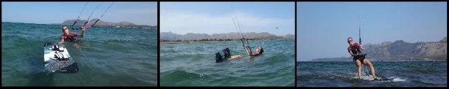 2 kite courses in Alcudia and Pollensa Svenja a total beginner