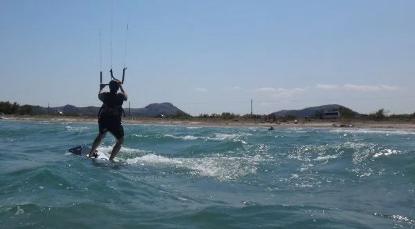 3 gaining speed kite course in may at Pollensa Bay