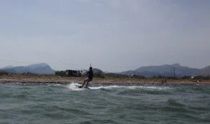6 turn towards kitesurfing on the left side beach Pollensa