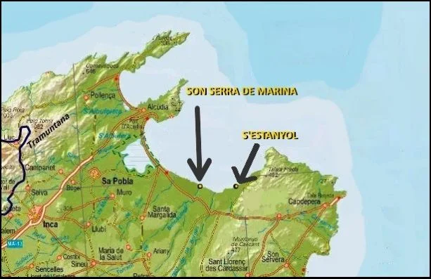 Map north Mallorca