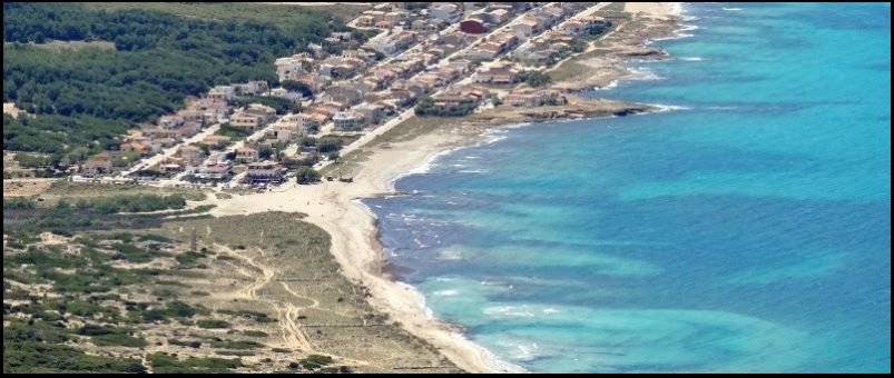 erste Teil der strand Son Serra - Mallorca kitesurfen