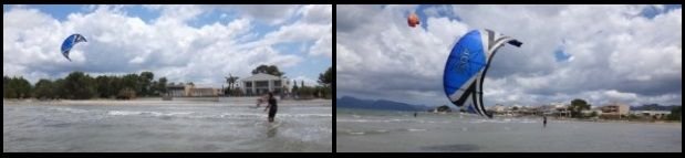 9 and is up in the sky flysurfer kites Mallorca