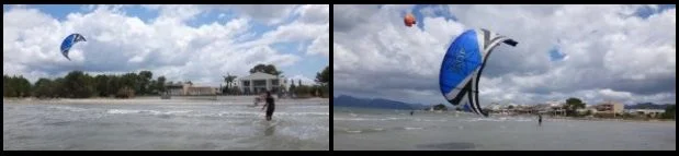 9 and is up in the sky flysurfer kites Mallorca