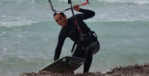 End of the kite session - Sa Rapita kitesurfing