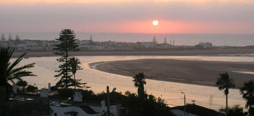 sunset at Oualidia Lagoon kitespot Morocco