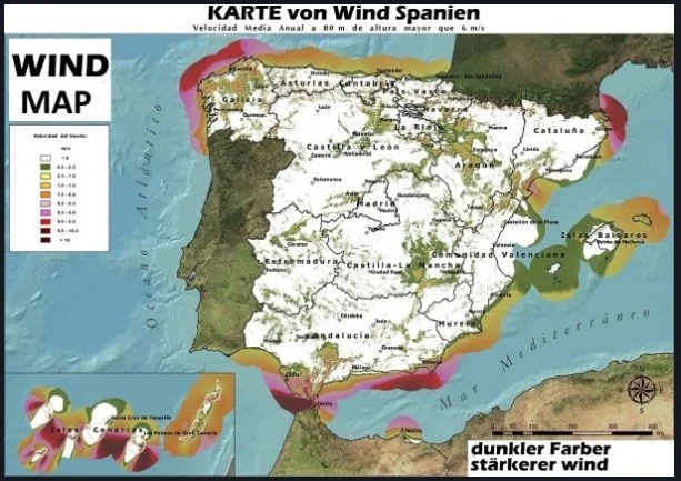 dunkler Farbe stärkerer Wind