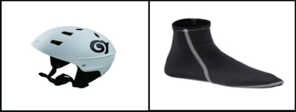 casco de kitesurf y escarpines