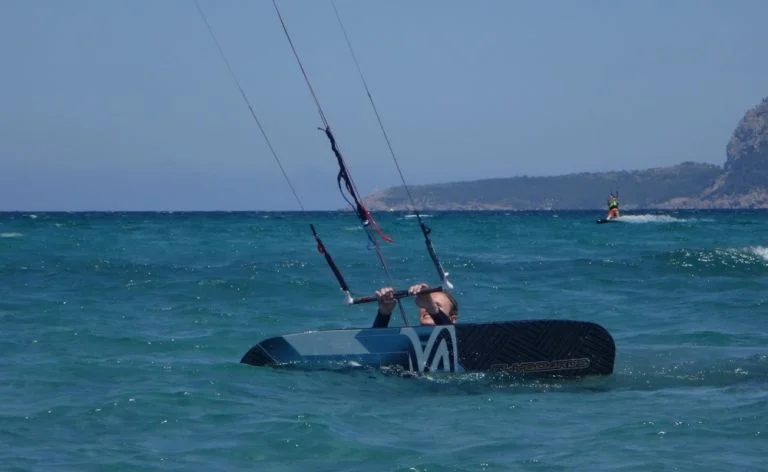1-Sofie-first-waterstart-kite-course-Mallorca