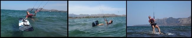 2 clases de kite en Palma-Alcudia-Pollensa Svenja alumna principiante