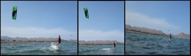 3 Svenja y su primer waterstart exitoso navegar 300 metros en la tabla de kiteboard